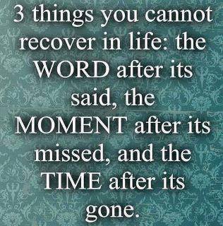 3 Things You Can not Recover In Life