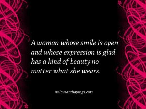 A Woman whoes smile is open