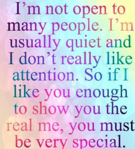 I'm usually Quiet And i Don't really Like Attention