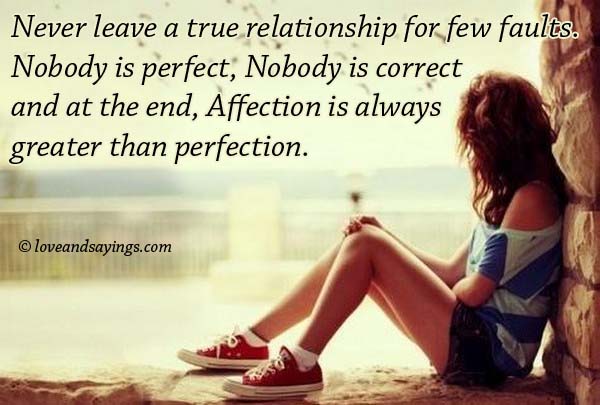 Never Leave A True Relationship