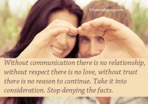 Without communication there is no relationship