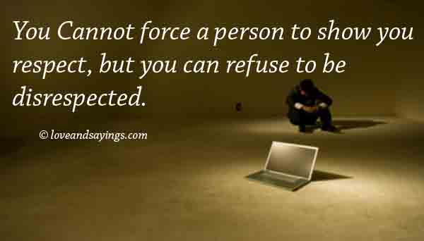 You Cannot Force A person