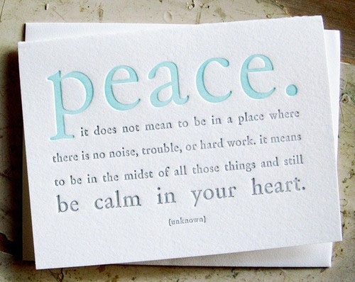 Be Calm In Your Heart