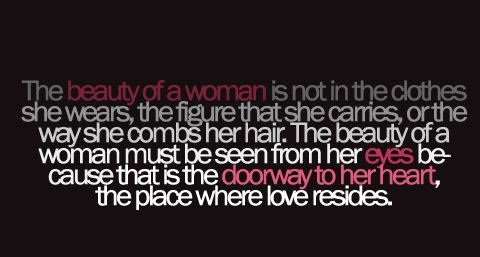 The Beauty Of A Woman Is not ...