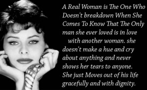 A Real Woman Is The One Who Doesn't breakdown
