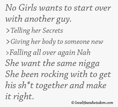 No Girls Wants to Start Over Again