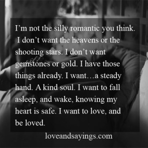 I want to love and be loved