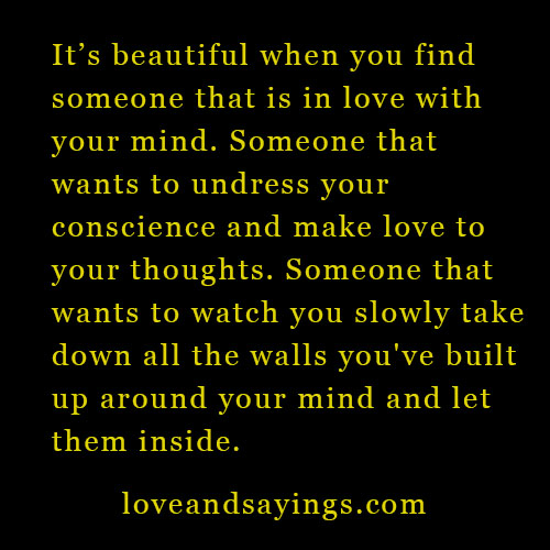 In love with your mind
