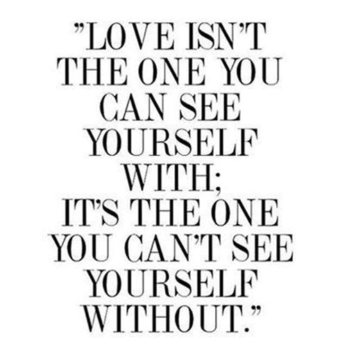 Love Isn't The One You Can See Yourself