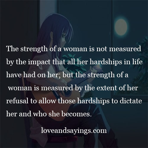 The strength of a woman Is Not