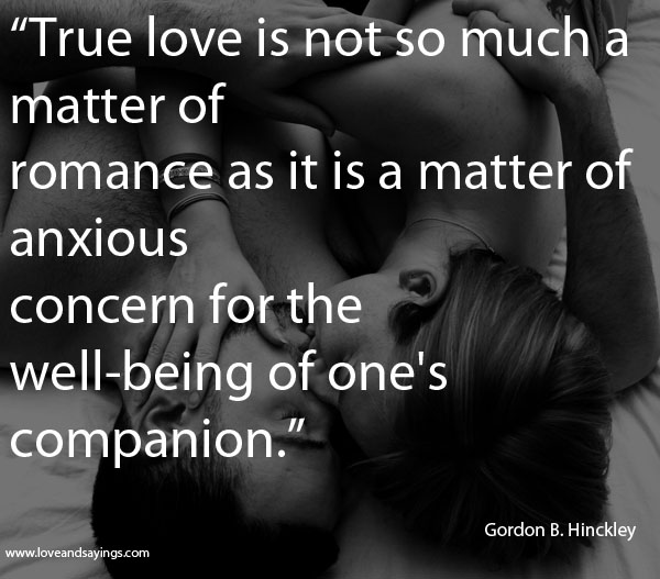 True Love is Not So Much A Matter of Romance