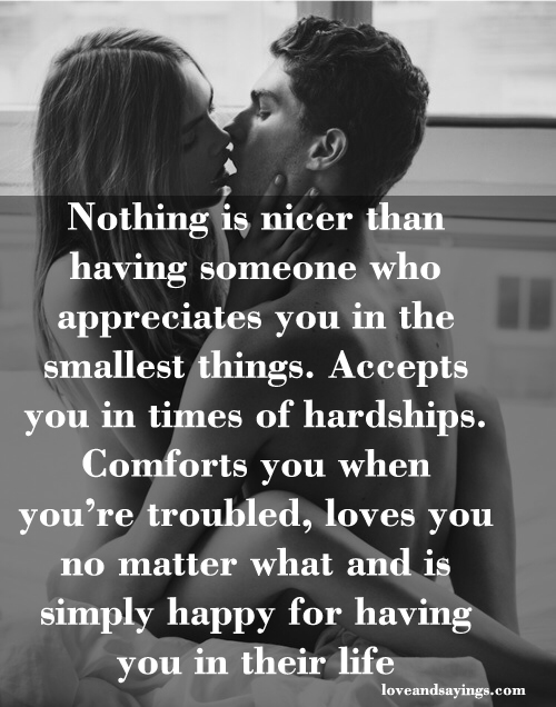 Nothing Is Nicer Than Having Someone