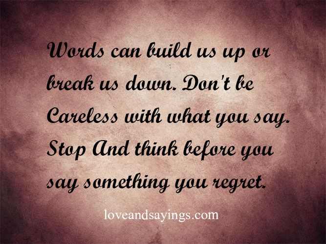 Words Can Build Us Up