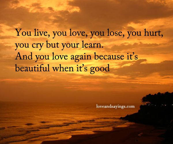 You Live, you love, your lose