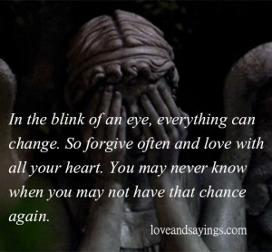 In The Blink Of An Eyes, Everything can change