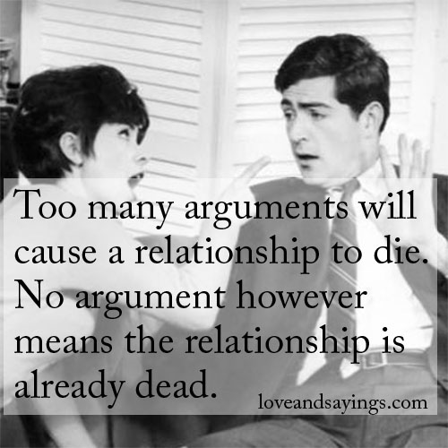 Too Many Arguments Will Cause A Relationship