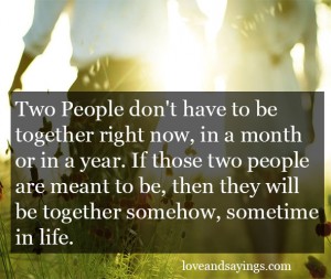 Two People Don't Have To Be Together Right Now