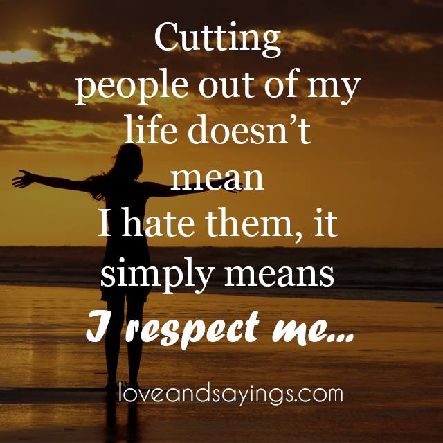 It Simply Means I Respect Me