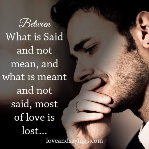 Most Of Love Is Lost ...