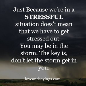 Stressful Situation doesn't mean that