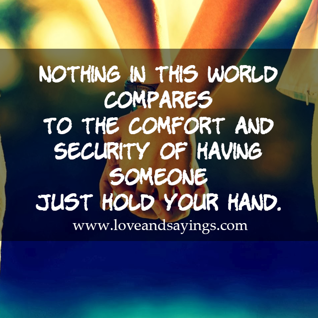 Security Of Having Someone