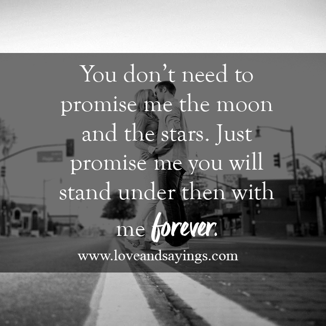 You Don't Need To Promise Me