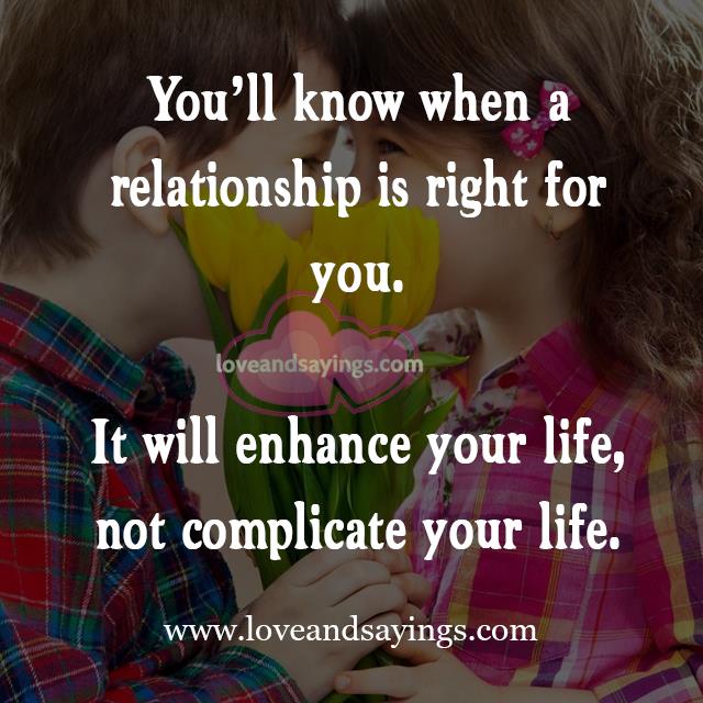 When a Relationship is right for you