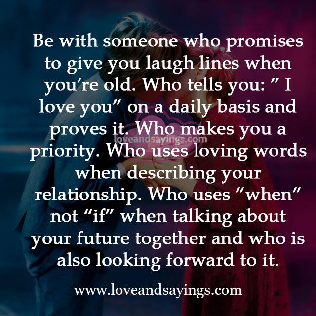 Who uses loving words when descibing your relationship