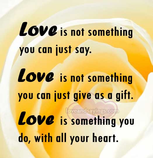What love is...