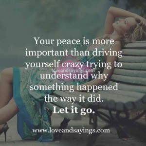 Your Peace is more important than