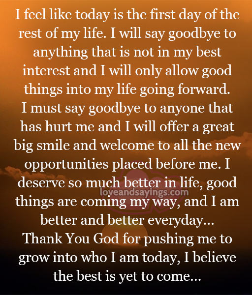 I am better and better everyday…