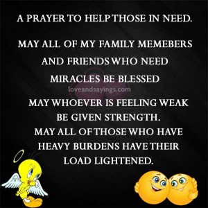 A Prayer to help those in need