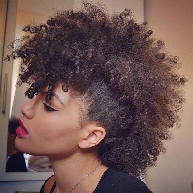 Faux Hawk Hairstyle for African American Woman