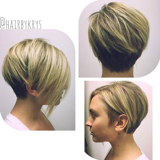 Short Haircut for Heart or Round Face Shape