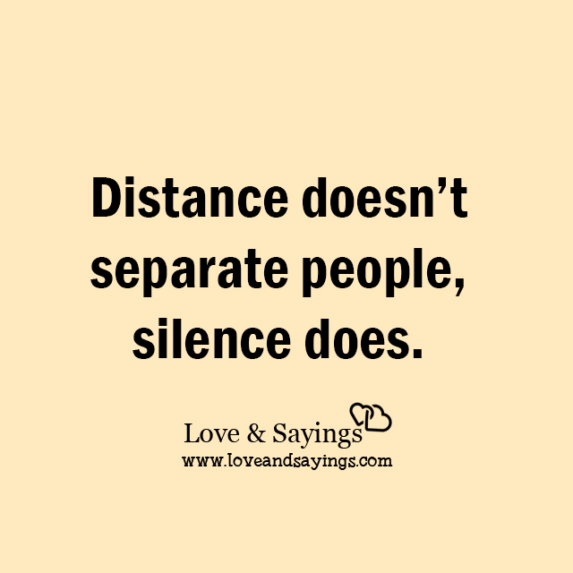 Distance doesn't separate people