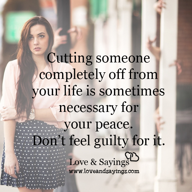 Don't feel guilty for it
