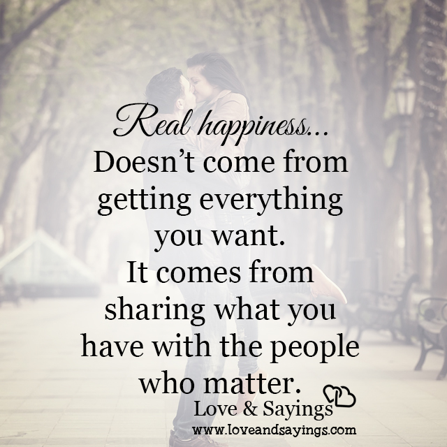 Real happiness