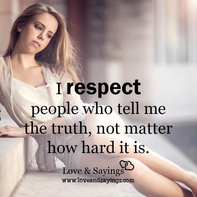 I respect people