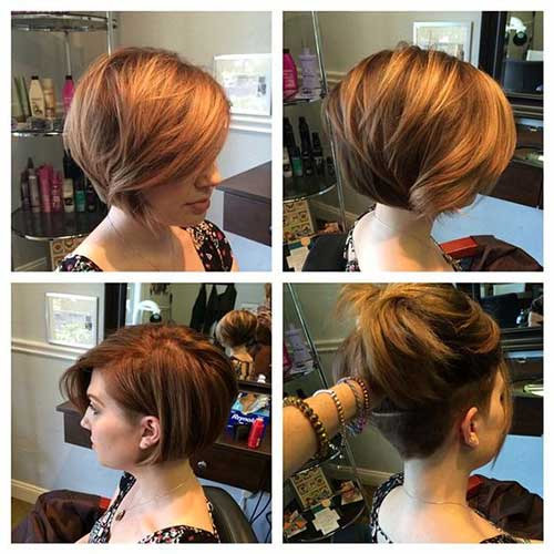 Inverted short bob hairstyle