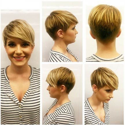 Short Hairstyles for Heart Face or Round Face Shape