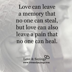 Leave a pain that no one can heal