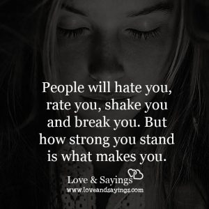 How strong you stand is what makes you