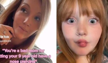 Mother faced Bashing after allowing her 9-year-old Daughter to Get Nose Pierced